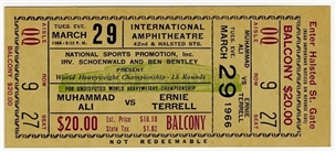 1966 Muhammad Ali Vs. Ernie Terrell Original Boxing Ticket